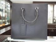 Prada Black Saffiano Leather Open Tote Bag