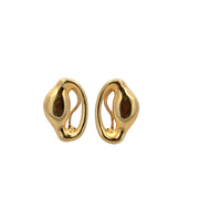 Vintage 1980s Tiffany & Co. Abstract Open Oval Clip-on Earrings