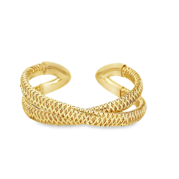 Roberto Coin Flexible Criss-cross Bangle Bracelet in 18k Yellow Gold