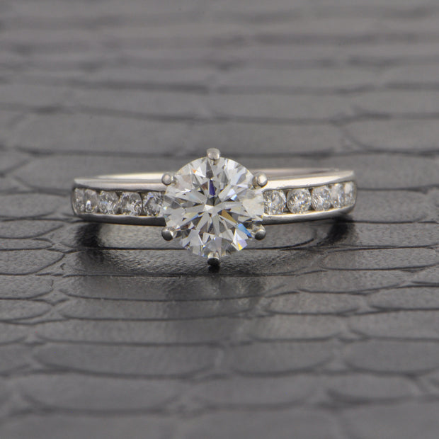 Estate Tiffany & Co. 1.23 ct. Round Brilliant Cut Diamond Engagement Ring