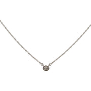 .10 ct Oval Cut Solitaire Necklace in White Gold