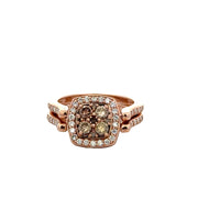 Designer Diamond Flip Ring in Rose Gold