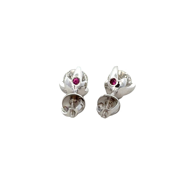 Roberto Coin 1.57 CTW Diamond Stud Earrings in White Gold