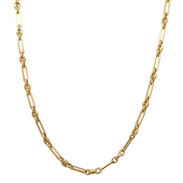 20" Fancy Link Chain in 18k Yellow Gold