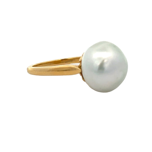 Baroque Pearl Ring in 18k Yellow Gold
