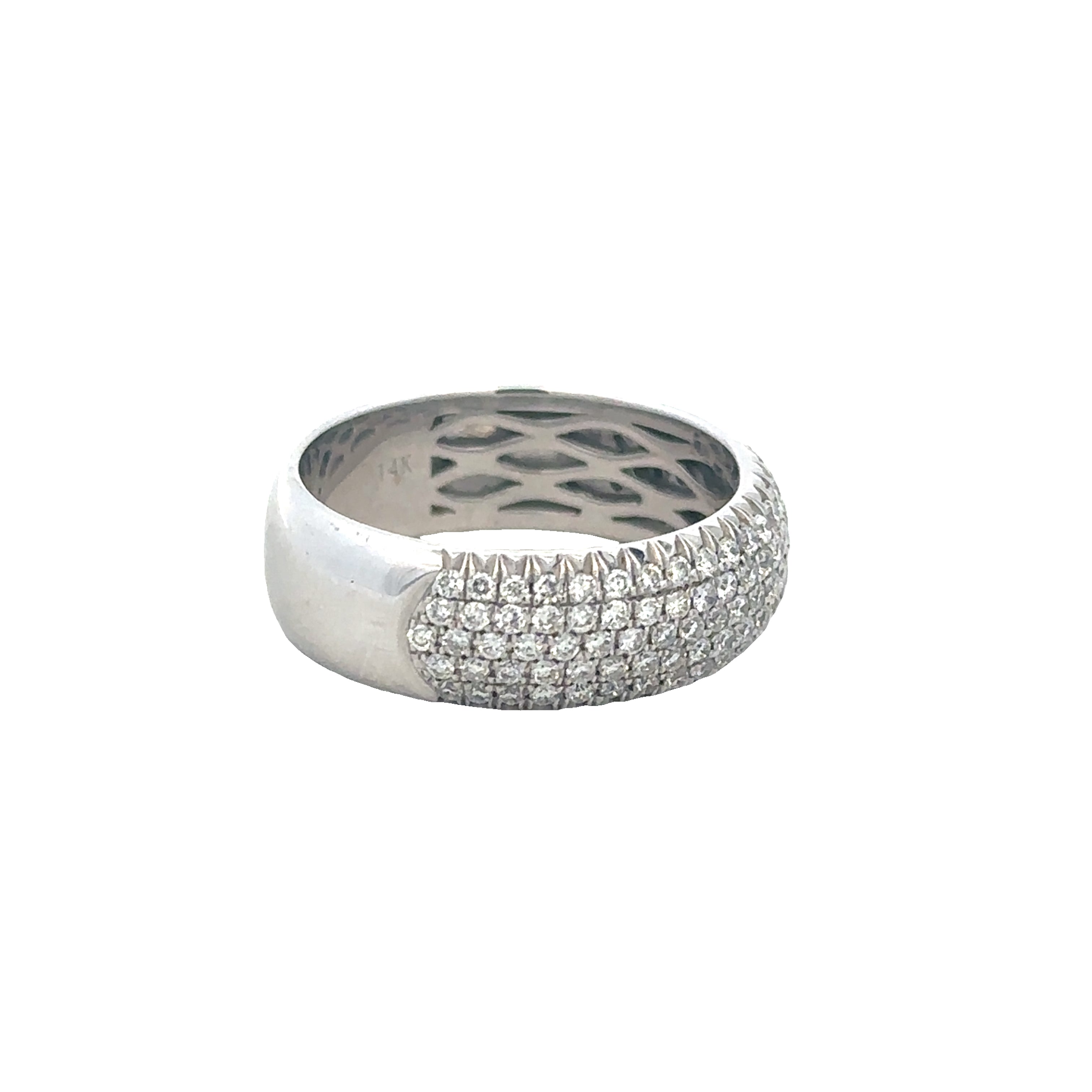 Pavé Set Diamond Wedding Band in White Gold