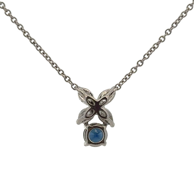 Estate Tiffany & Co. Sapphire and Diamond Necklace in Platinum