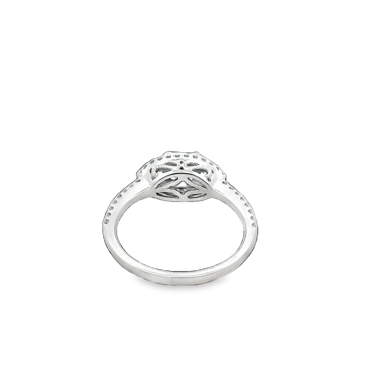 Marquise and Diamond Ring in White Gold