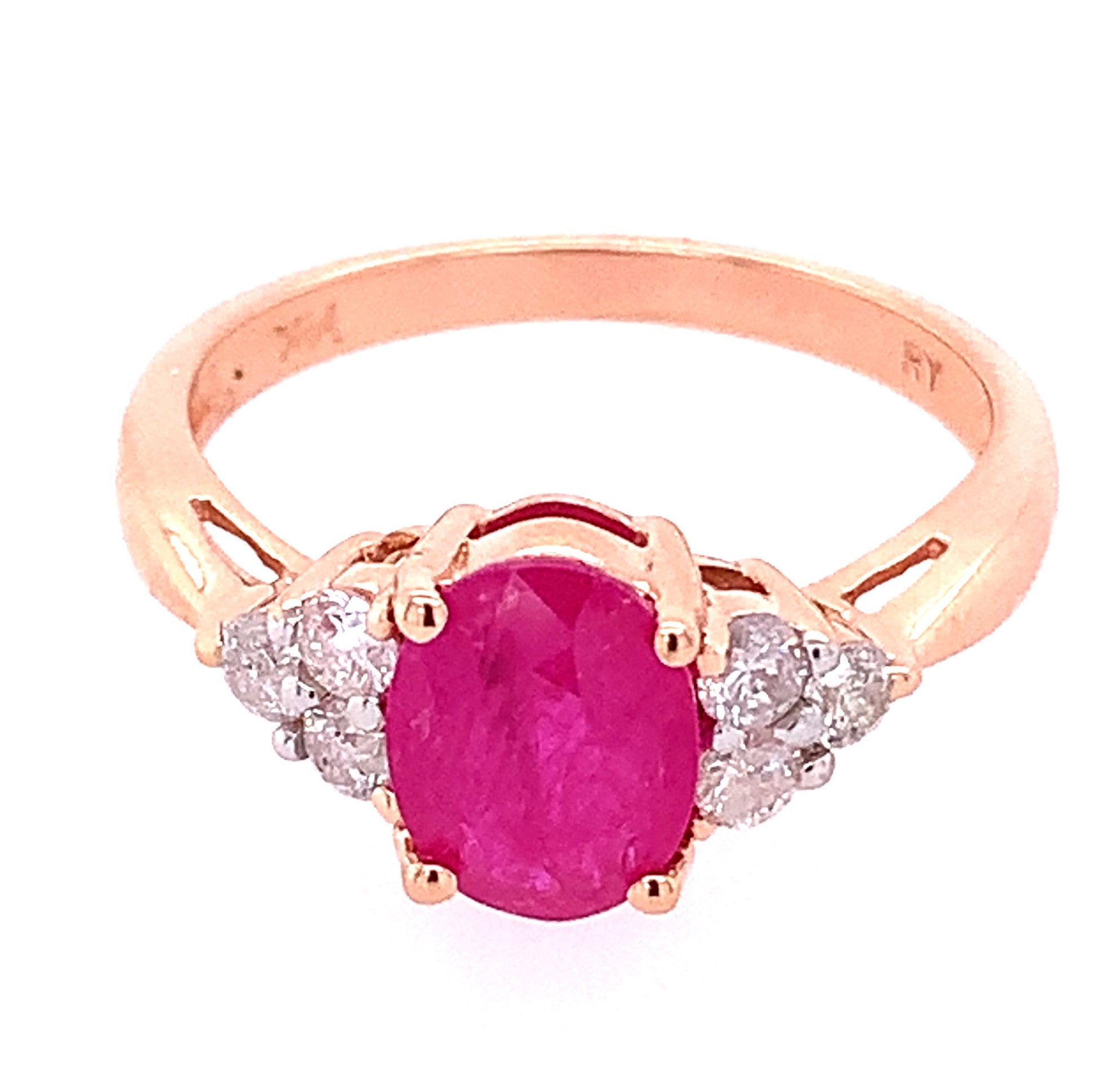 Ruby and Diamond Ring in Rose Gold