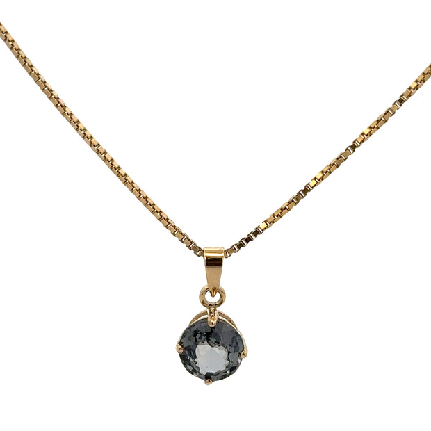 Lavender Spinel Pendant in Yellow Gold