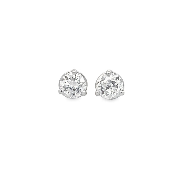 .90 CTW Diamond Stud Earrings in White Gold