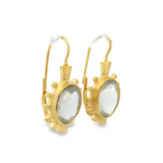 Orthoclase Drop Earrings in 18k Yellow Gold