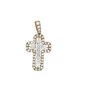 Diamond Cross Pendant in 18k Yellow Gold