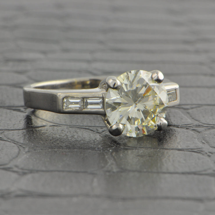 GIA 2.15 ct. M-VS1 Diamond Engagement Ring in White Gold