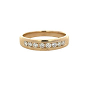 Channel Set Diamond Band in Yellow Gold