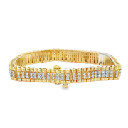 Vintage Diamond Accented Bracelet in Yellow Gold