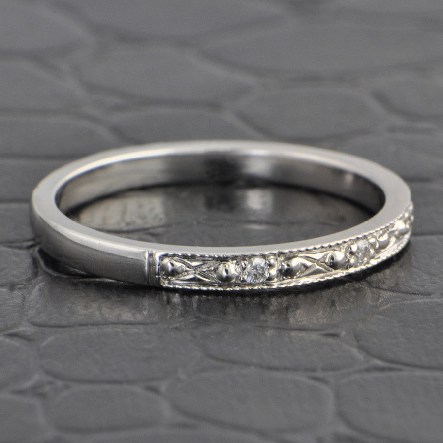 Diamond Wedding Band in White Gold