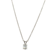 .75 ct. Oval Cut Diamond Pendant in White Gold