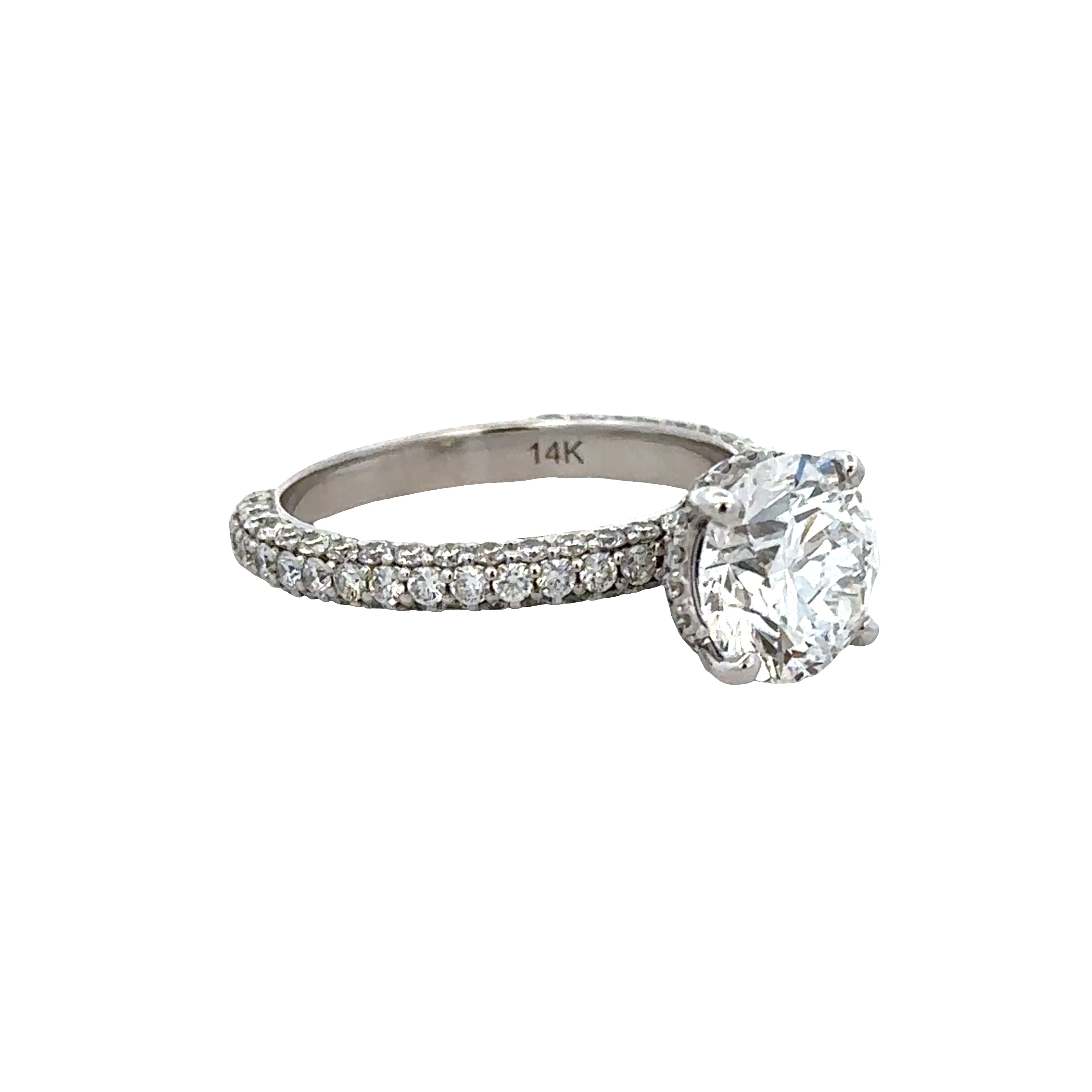 14k White Gold 2.01ct GIA Diamond Engagement Ring – Size 6