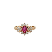 Ruby and Diamond Ring in Yellow Gold