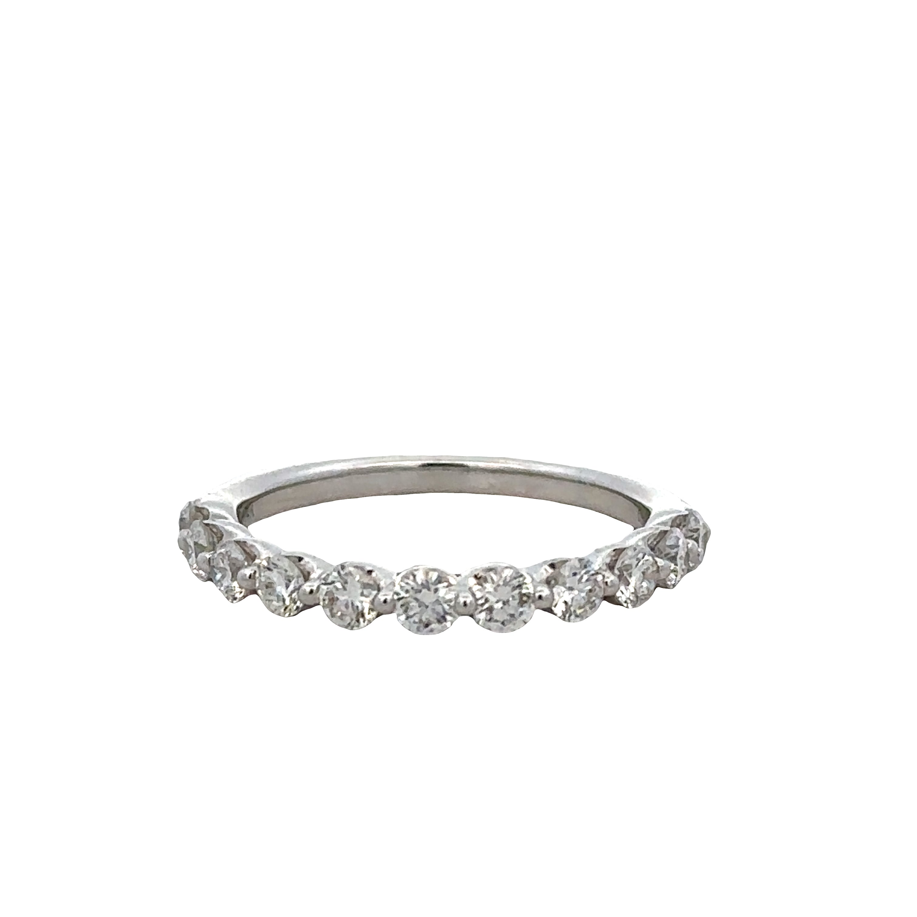 14k White Gold 0.75 Carat Diamond Wedding Band