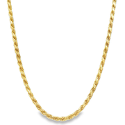 18" Diamond Cut Rope Style Chain Necklace in 18k Yellow Gold