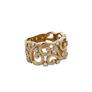 Openwork Diamond Band in Yellow Gold