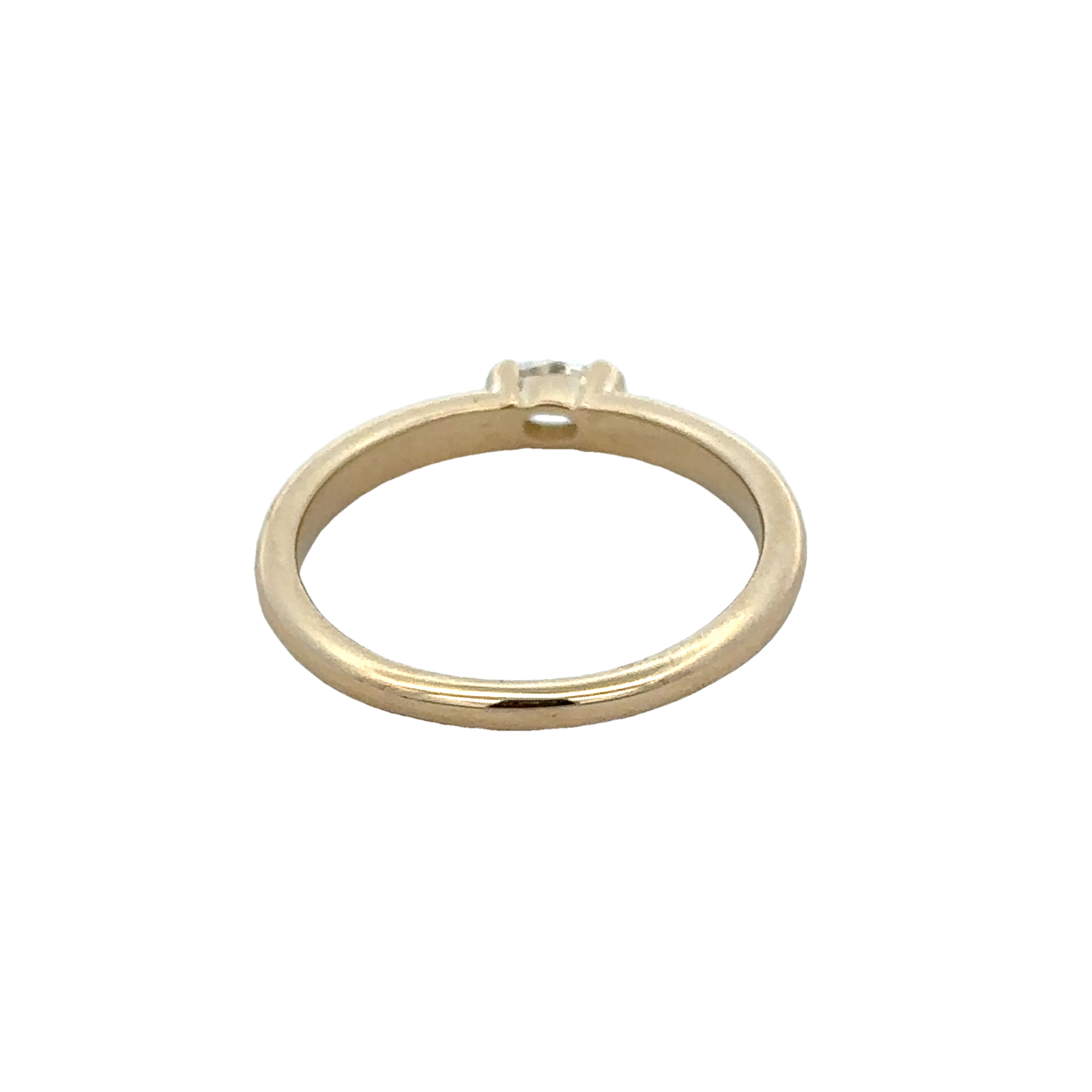 Oval Diamond Band Ring in Yellow Gold