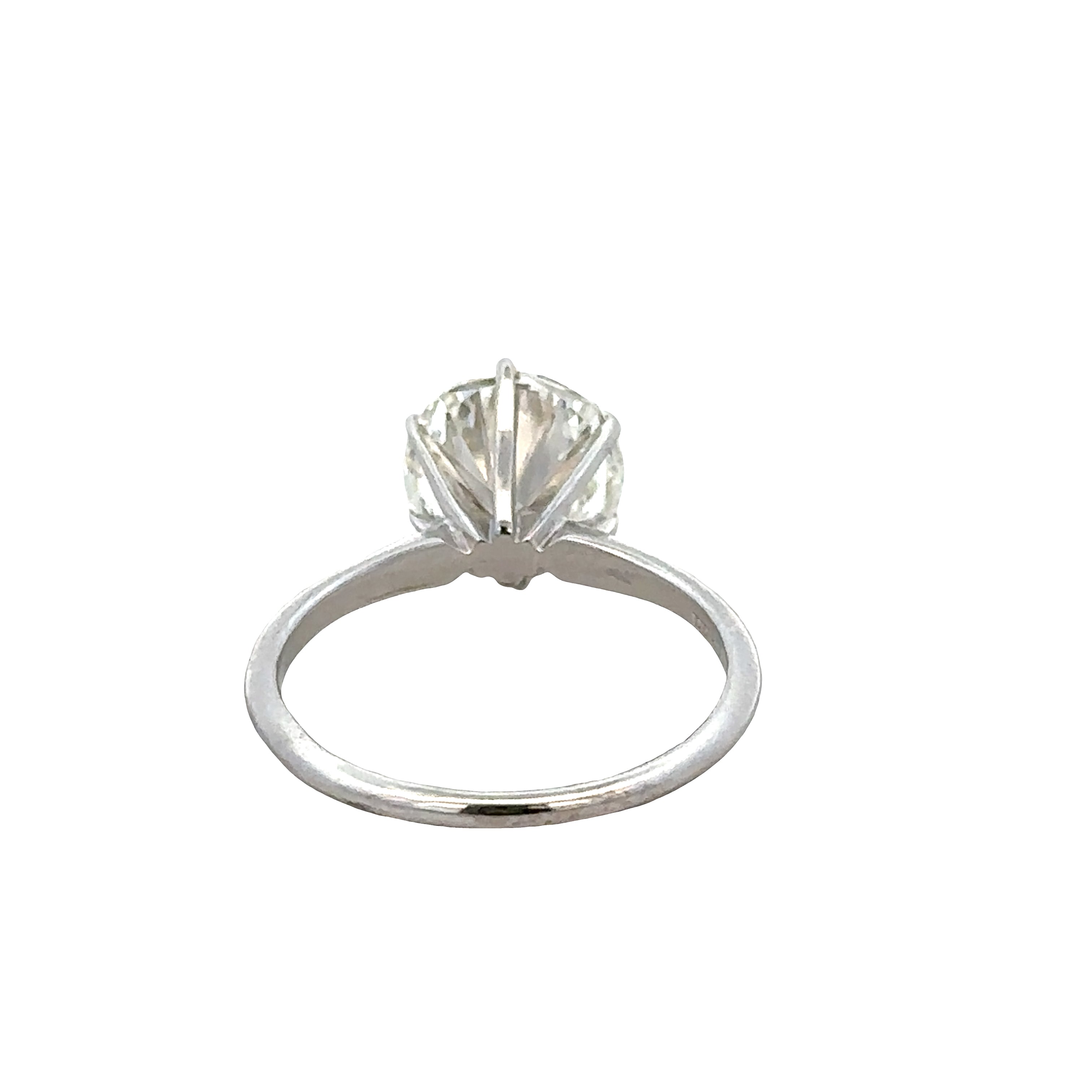 14k White Gold 3.01ct GIA Diamond Solitaire Engagement Ring – Size 7.5