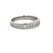 Channel Set Diamond Band in White Gold