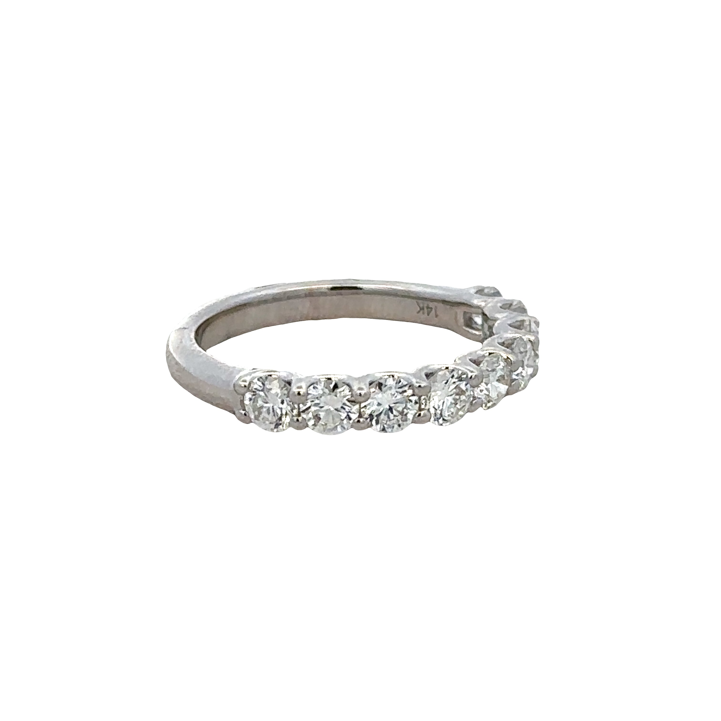 14k White Gold 1.30 Carat Diamond Band – Size 6.75