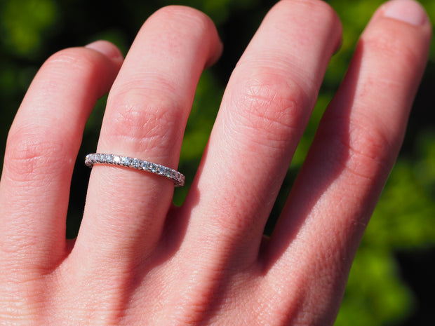 Diamond Wedding Band in White Gold