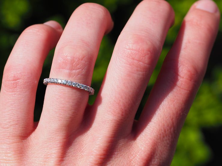 Diamond Wedding Band in White Gold