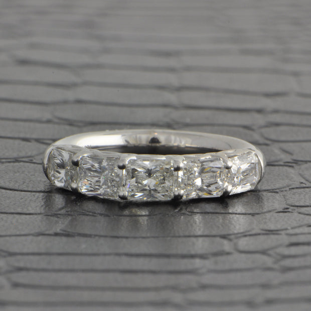 2.27 CTW Radiant Cut Diamond Band in Platinum