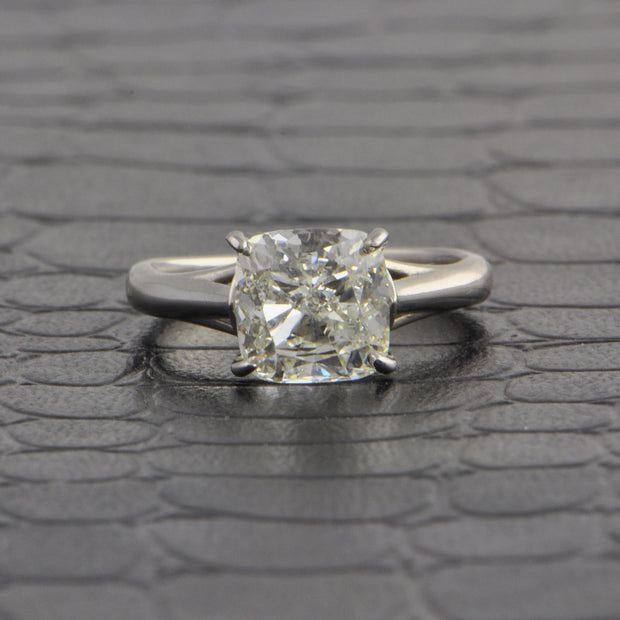 GIA 2.01 ct. K-VS2 Cushion Cut Diamond Engagement Ring