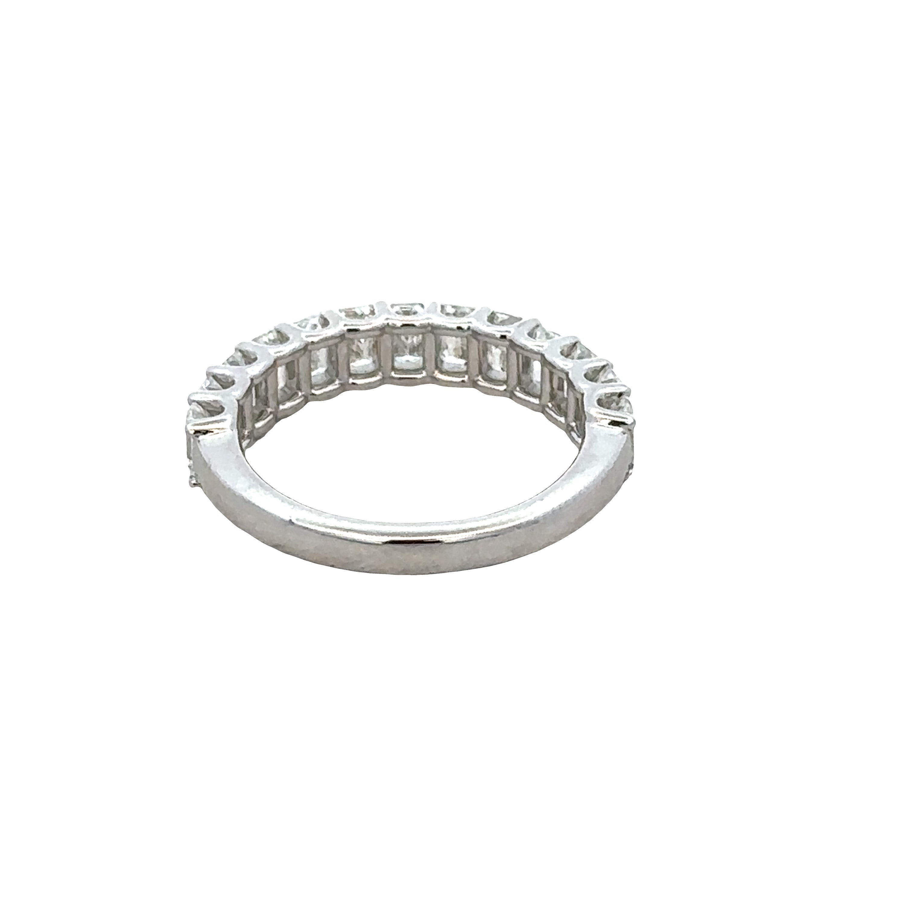 14k White Gold 2.00 Carat Emerald Cut Diamond Wedding Band – Size 6.5