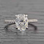 GIA 2.01 ct. E-SI1 Oval Cut Diamond Engagement Ring in White Gold