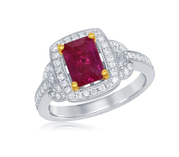 Ruby and Diamond Ring in 18k Gold