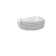 Multirow Diamond Band in White Gold