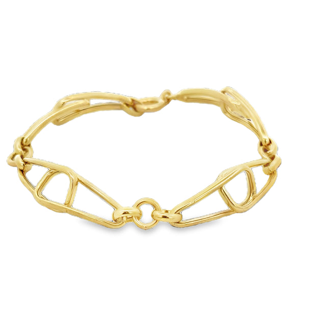 Open Fancy Link Bracelet in 18k Yellow Gold