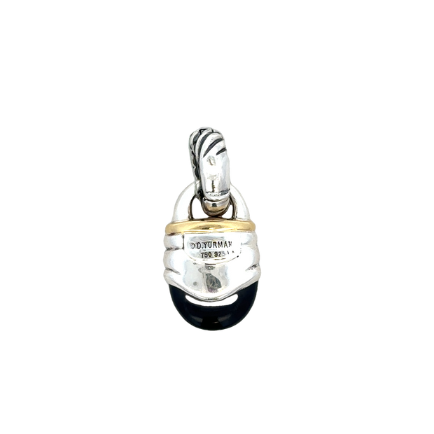 Estate David Yurman Onyx and Diamond Pendant