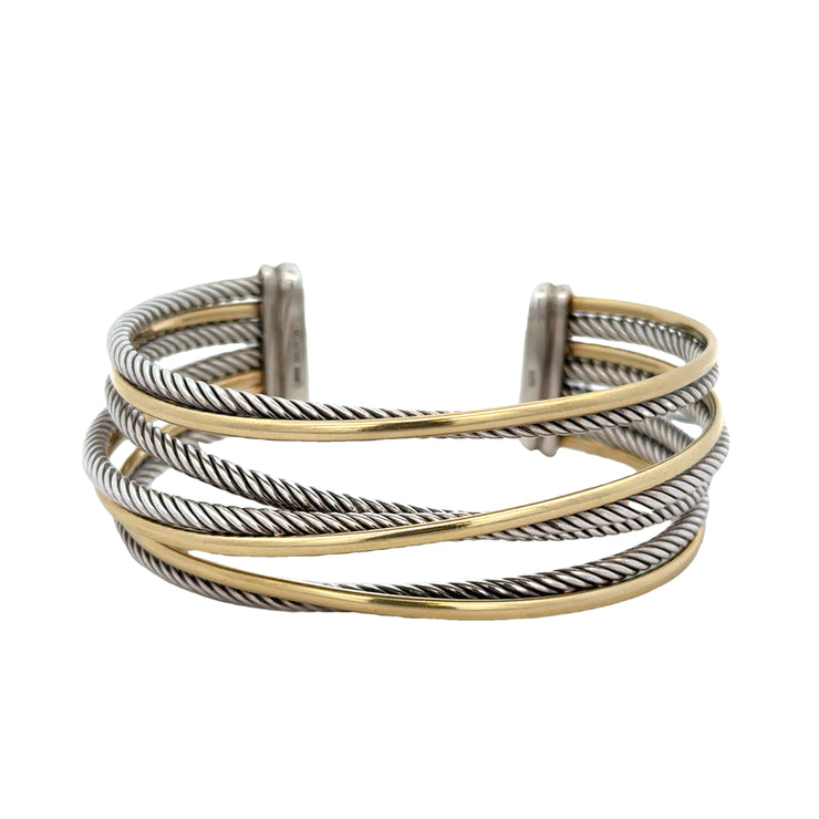 Pre-owned David Yurman Crossover Cable Cuff Bracelet