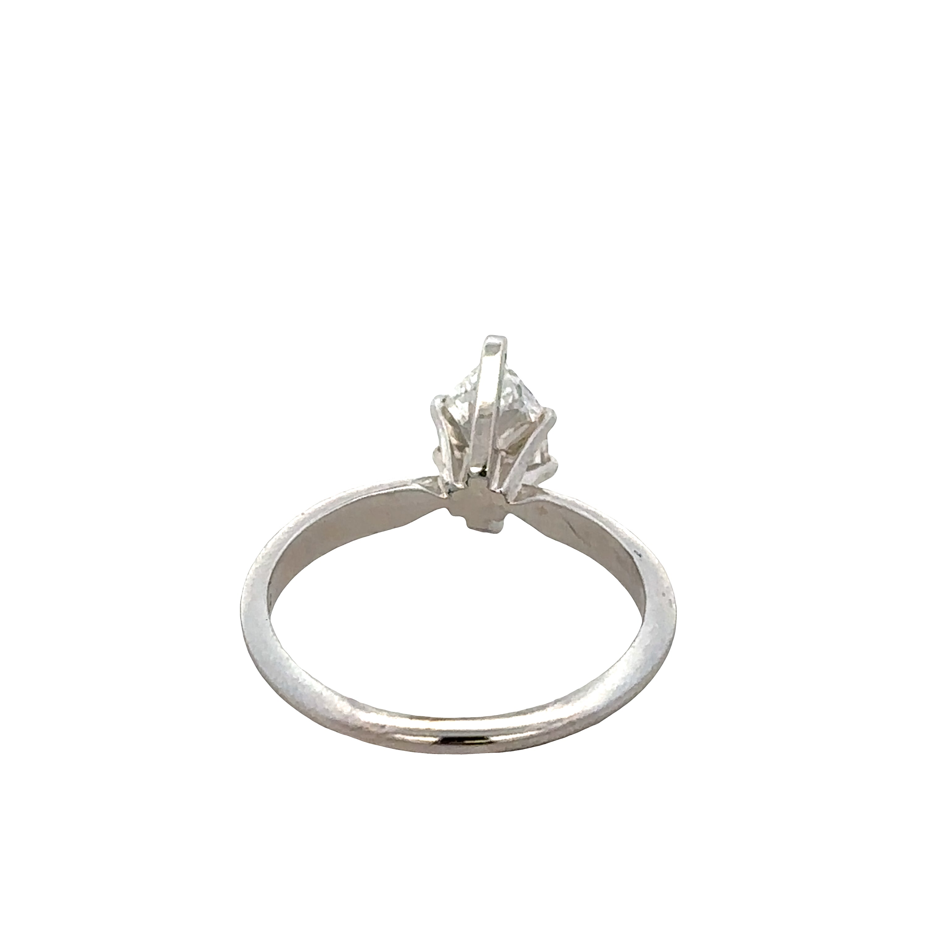 14k White Gold Marquise Diamond Engagement Ring – Size 6.5