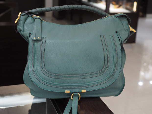 Chloe Green Leather Large Hobo Bag