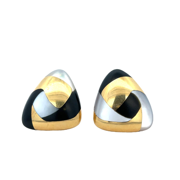 Vintage Tiffany & Co. Onyx and Mother of Pearl Earrings