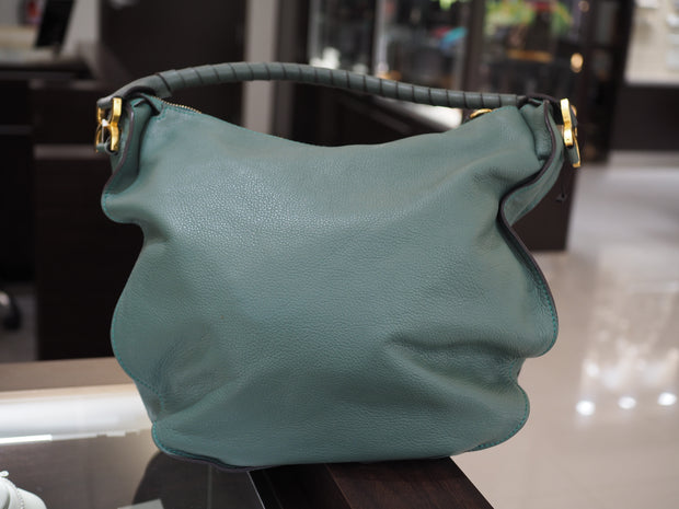 Chloe Green Leather Large Hobo Bag