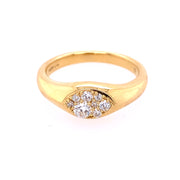 Cluster Diamond Ring in 18k Yellow Gold