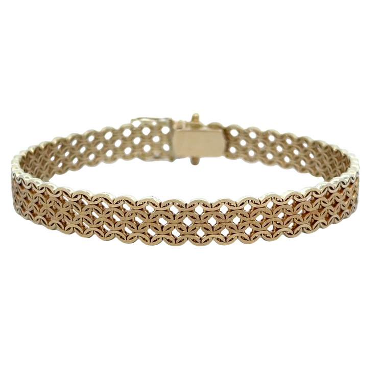 Vintage Woven Bracelet in Yellow Gold