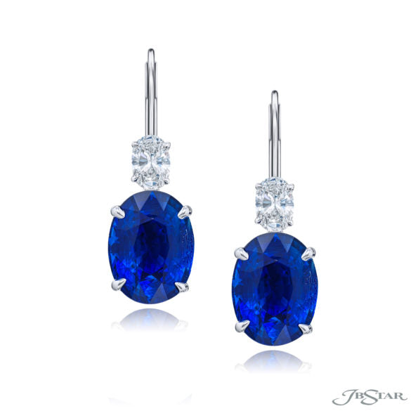 Breathtaking Sapphire and Diamond Drop Earrings