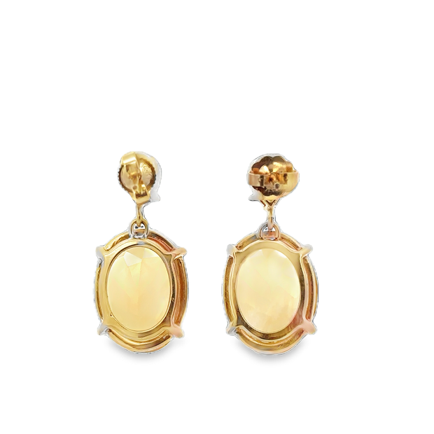 Citrine Earrings in Yellow Gold